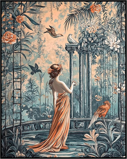 Posterizer 1 pcs-whimsical enchanted scene-fairies in nature 3-Collectibles & Fine Art-Fantasy & Fiction Art-Decor for Home & Office- unframed wal...